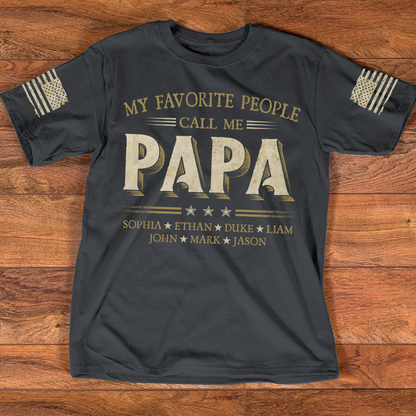 My Favorite People Call Me Papa With Kids Father's Day V4