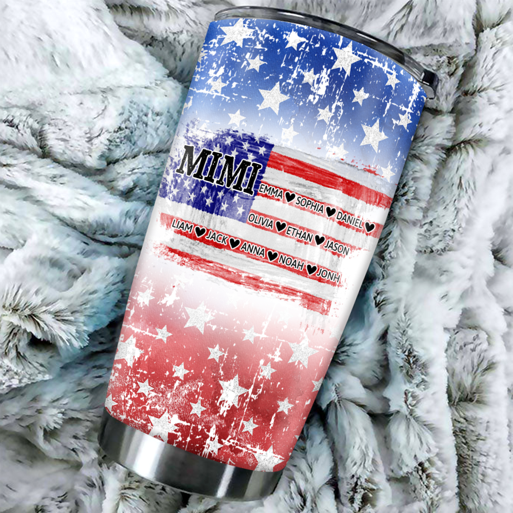 Personalized Water Cup, Custom Nickname Mimi And Kids. Portable Water Cup With Lid