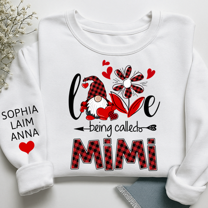 I Love Being Called Mimi Sweatshirt, Personalized Grandma Shirt with Custom Family Names