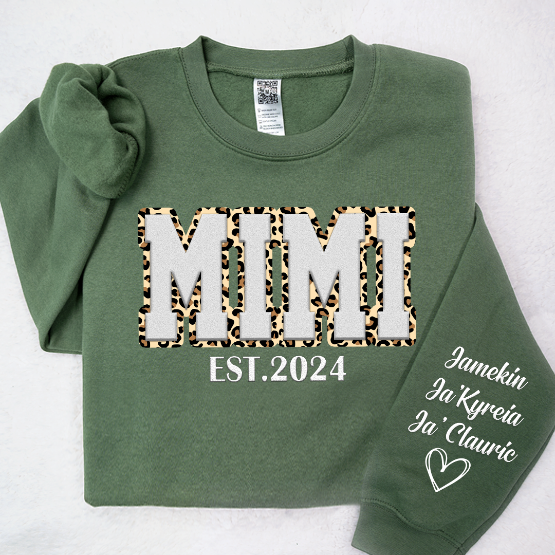 Custom Mimi And Kids Puff Print Design LTP01