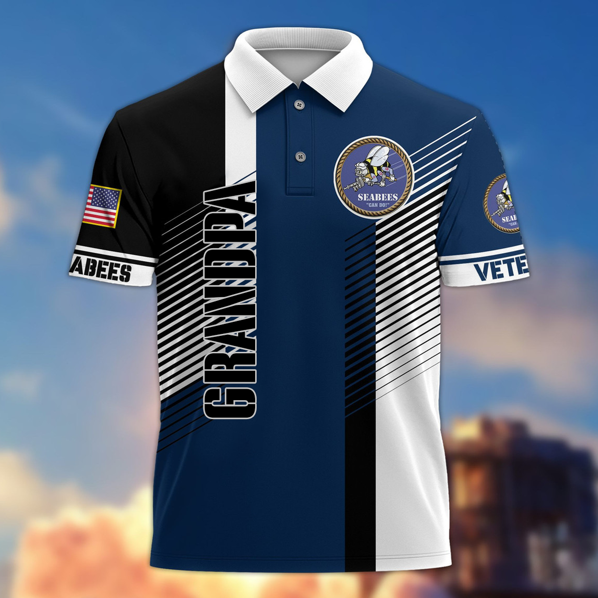 Premium US Veterans Polo Shirt, Gifts On Father's Day 3D Polo Shirt