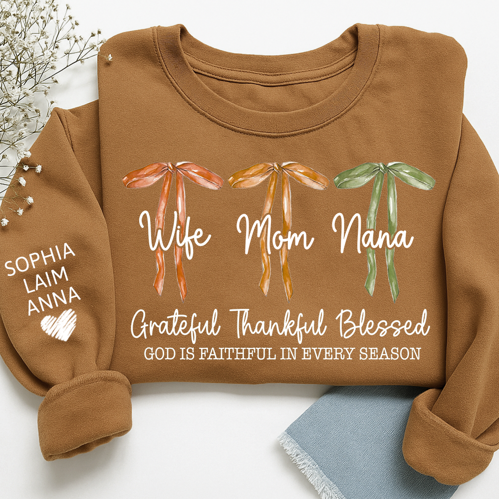 Personalized Faith Based Autumn Custom Nicknames of Mom Wife Nana for Mimi and Kids