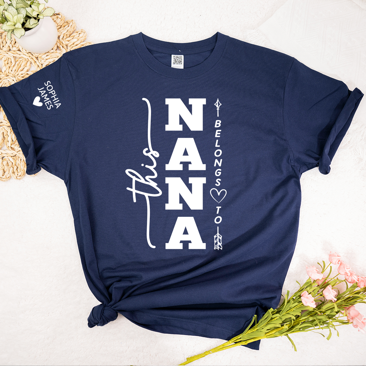 Custom This Nana Belongs to T-Shirt, Personalized Family Shirt for Nana with Kids Names