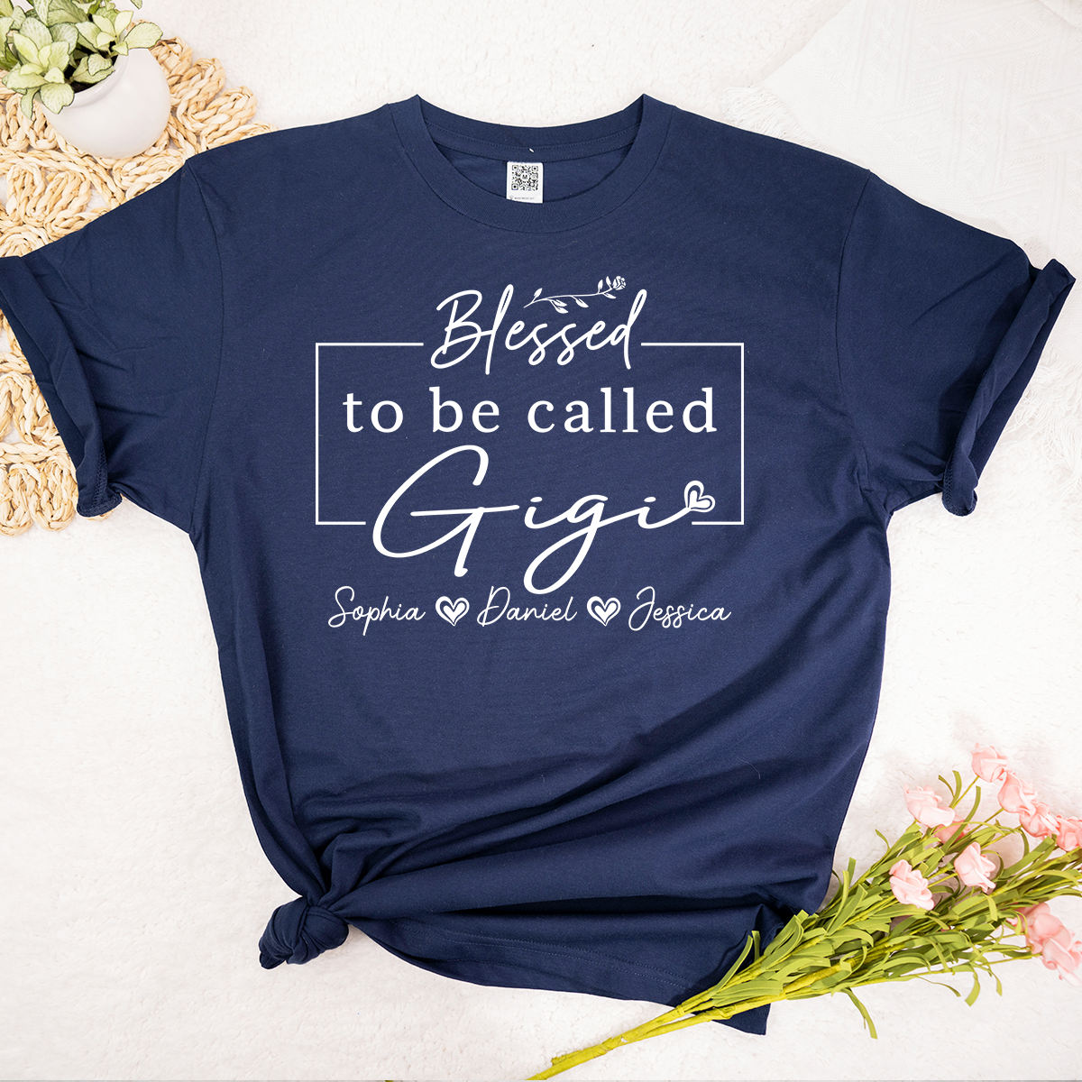 Blessed to Be Called Gigi Shirt, Personalized Gigi T-Shirt with Grandkids Names, Custom Grandma Gift