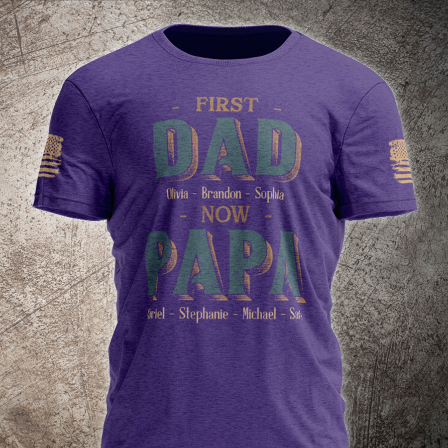 First Dad Now Papa With Kids Father's Day V2