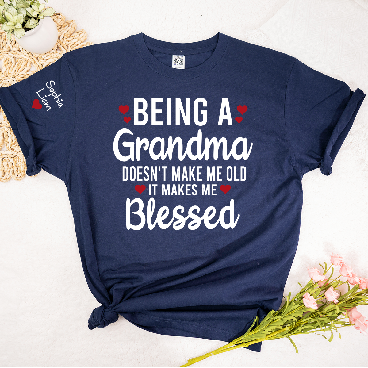 Being a Grandma Doesn't Make Me Old, It Makes Me Blessed T Shirt, Personalized Grandma Gift