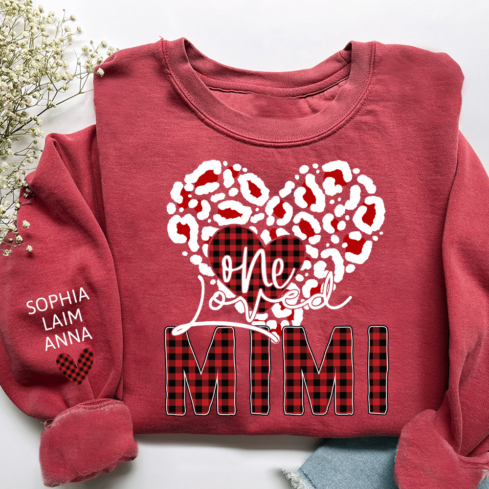 Personalized One Love Mimi Sweatshirt, Custom Grandma And Kids, Gift For Design for Valentine