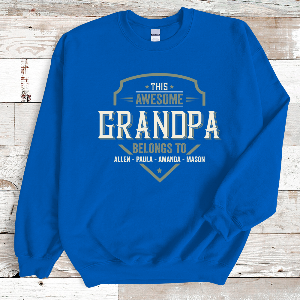 This Awesome Grandpa With Names Sweatshirt