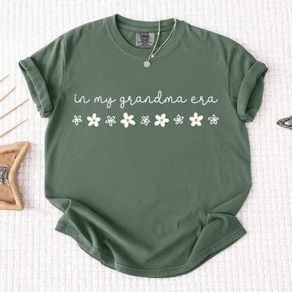 Comfort Colors® In My Grandma Era Shirt, Cute Daisy Graphic Tee for Grandma