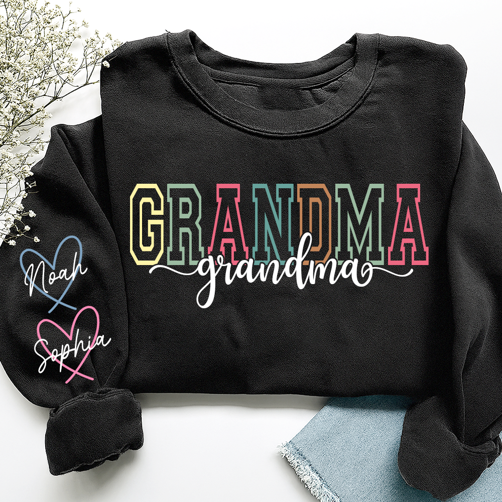 Custom Nickname Sweatshirt For Grandma And Kids, Gift Family