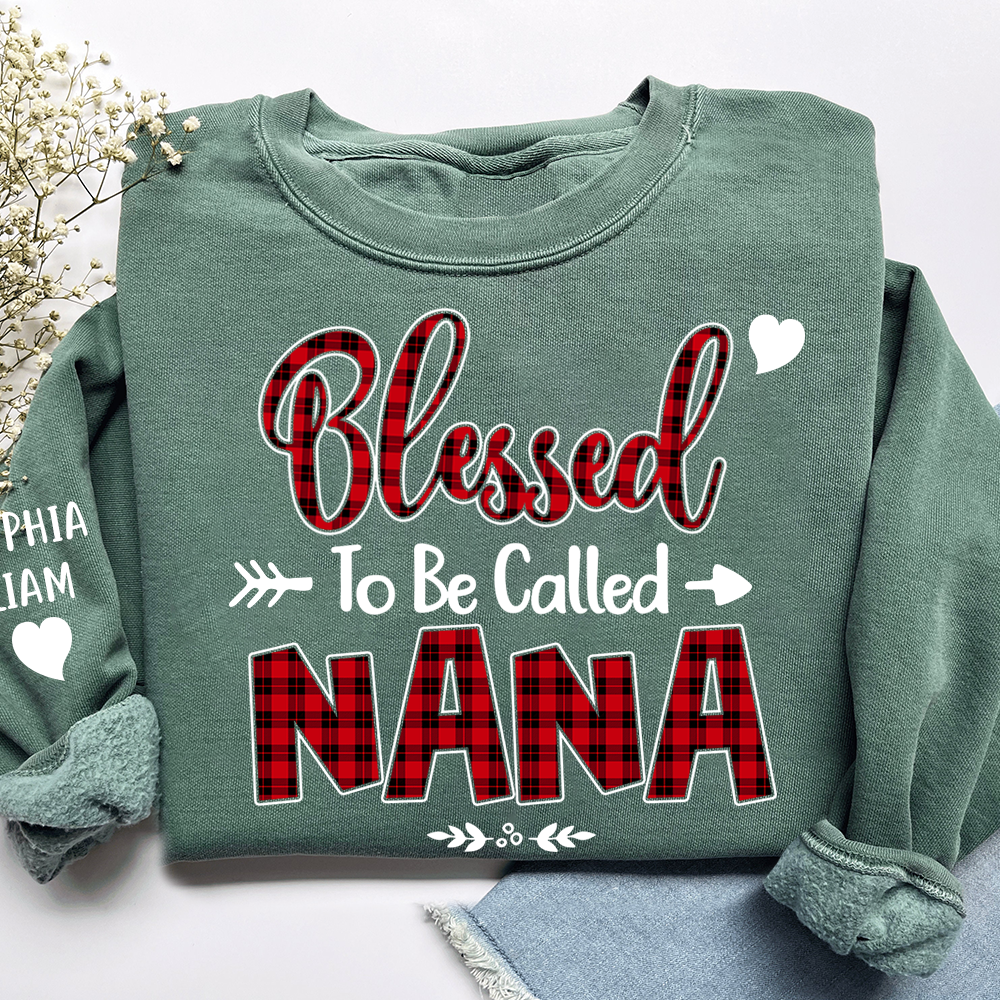 Personalized Nana Sweatshirt, Blessed to Be Called Nana Holiday Gift for Grandma