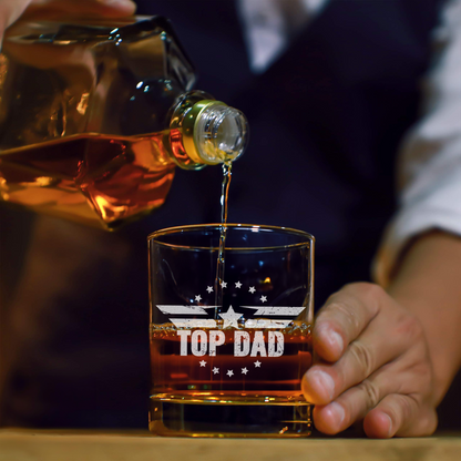 Top Dad - Daddy And Kids Whiskey Glass