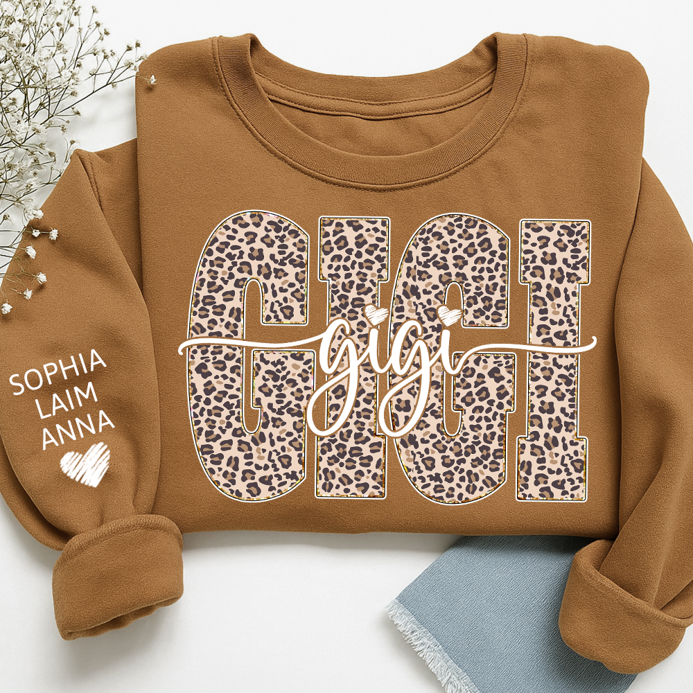 Leopard Style Design, Custom Mimi Gifts for Grandma and Grandchild's