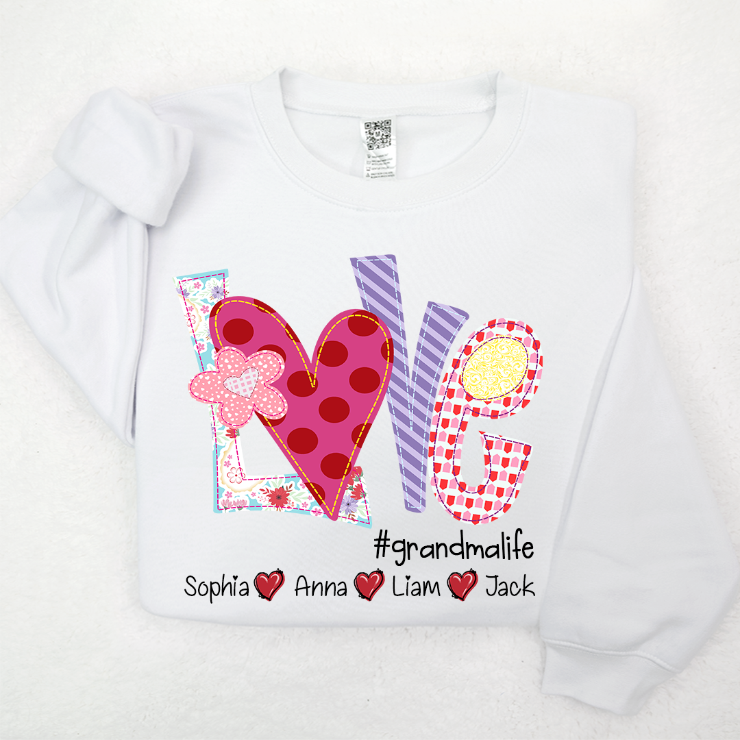 Valentine's Day Love Custom Grandma Life And Kids LTP01