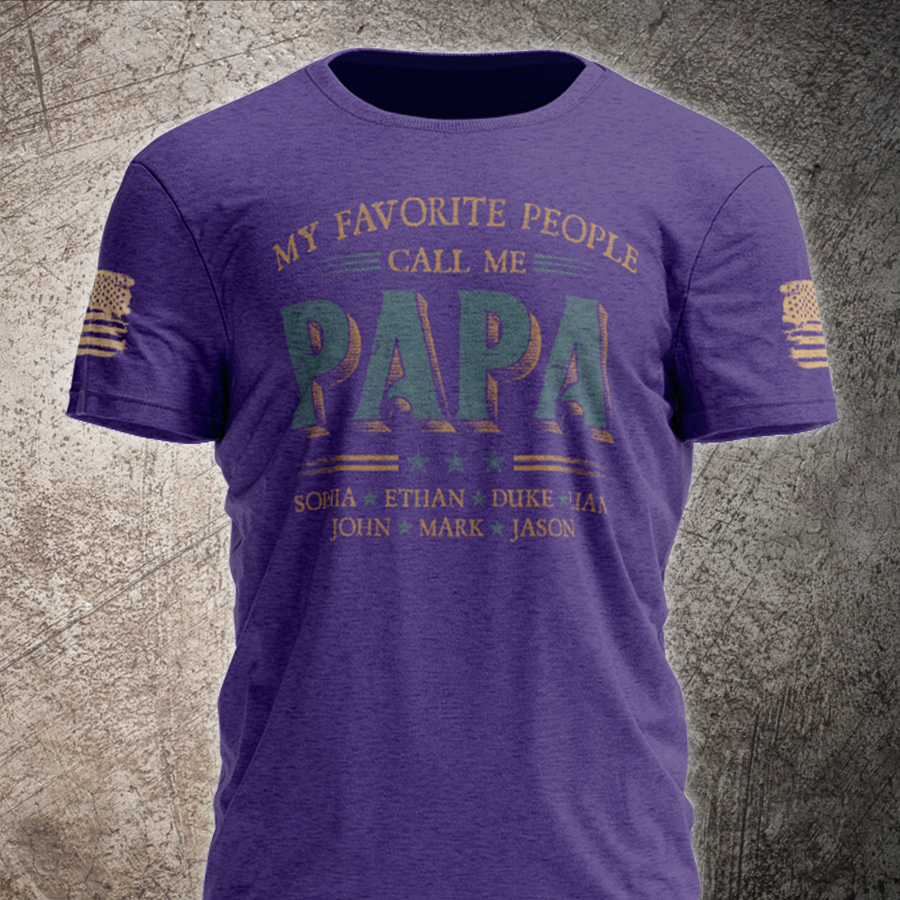 My Favorite People Call Me Papa With Kids Father's Day V2