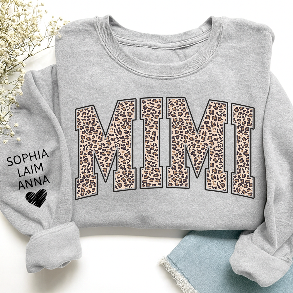 Leopard Style Design, Custom Mimi Gifts for Grandma and Kids