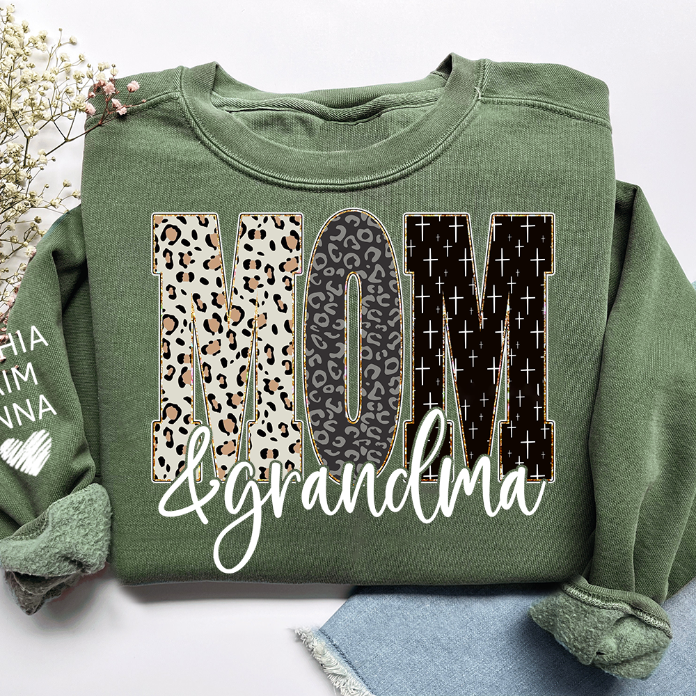 Bible Style Design, Custom Mom & Grandma Sweatshirt, Gift For Grammy And Her Grandchildren