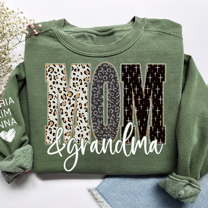Bible Style Design, Custom Mom & Grandma Sweatshirt, Gift For Grammy And Her Grandchildren