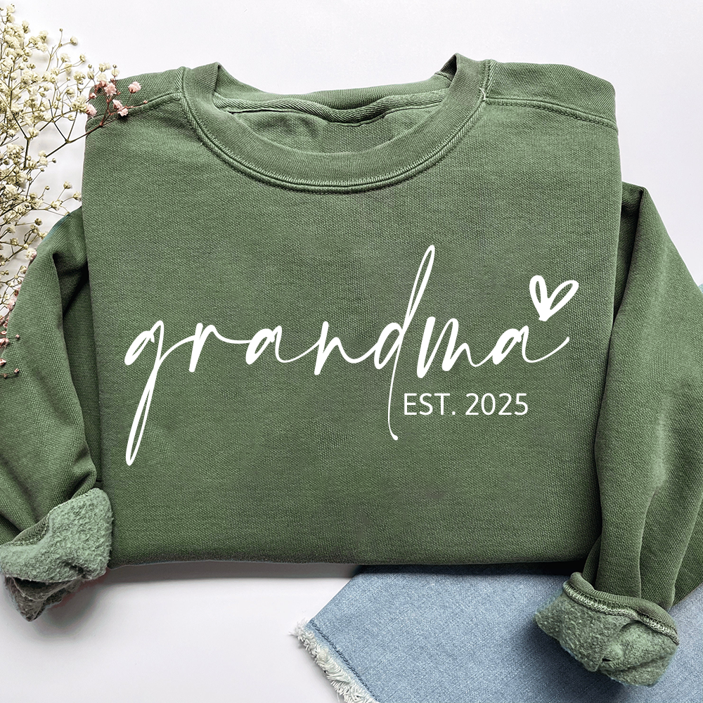 Personalized Grandma Little Heart Sweatshirt, Gift for Grandma and Family