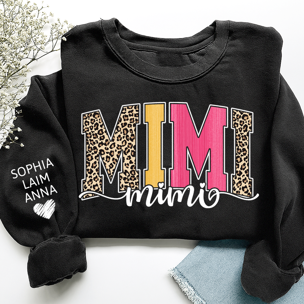 Playful Leopard Style, Custom Mimi Gifts for Grandma and Kids