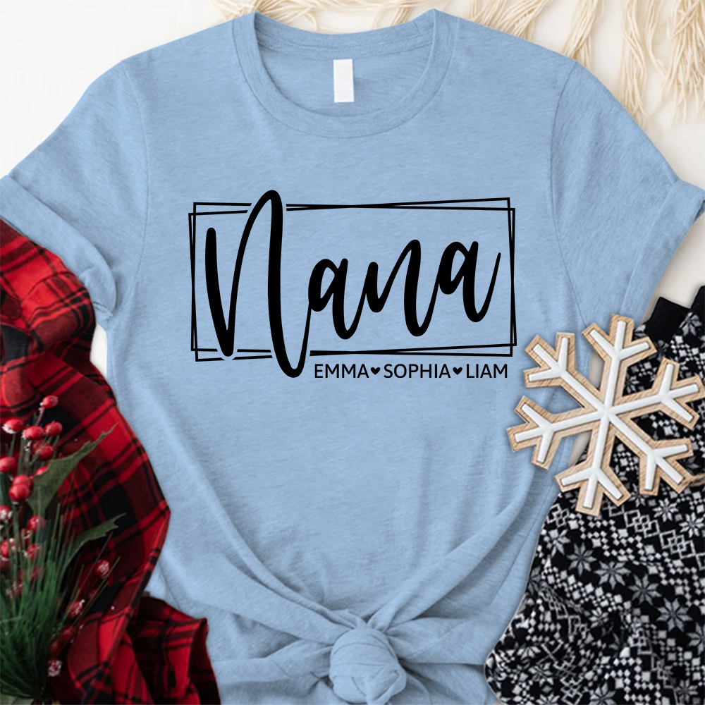 Custom Nana And Grandkids T-Shirt
