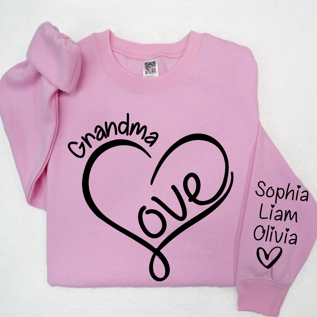 Valentine Love Heart Grandma And Kids LTP01