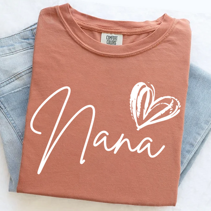 Comfort Colors® Nana Heart, For Gift Grandma And Kids