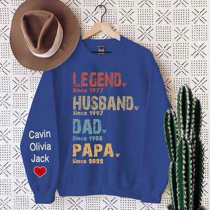 Personalized Legend Husband Dad Papa, Gift For Grandpa Sweatshirt