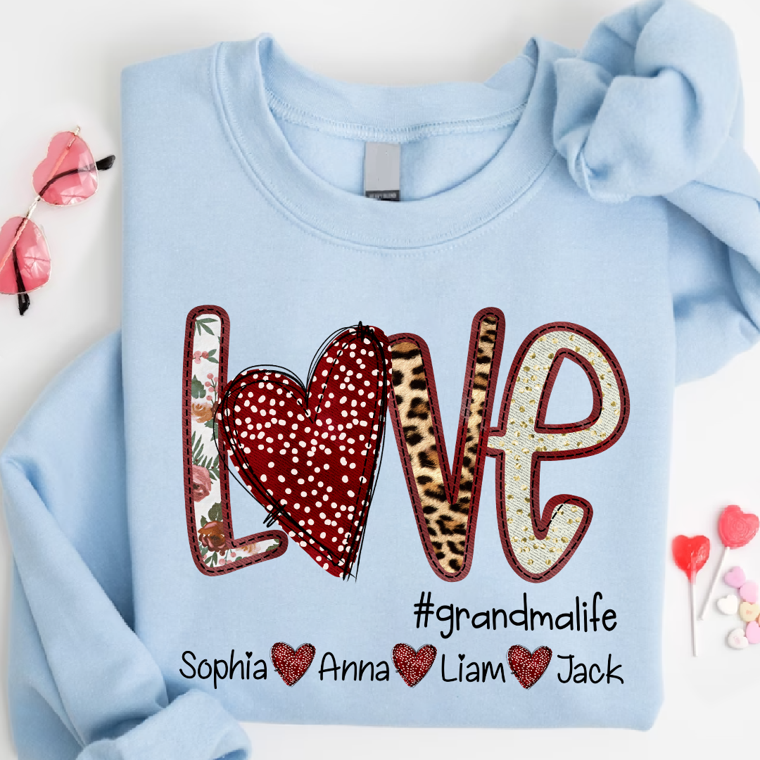 Love Heart Grandma Life And Kids LTP01