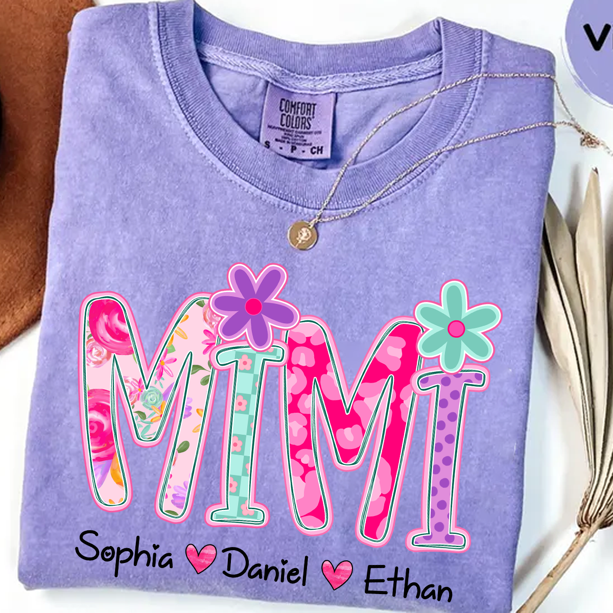 Comfort Colors® Personalized Mimi Flower Art 2026 Shirt