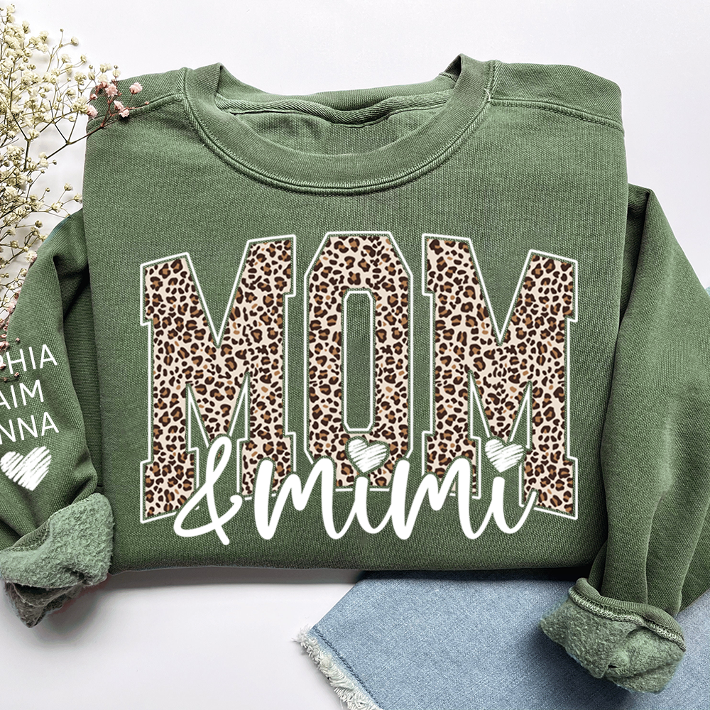 Personalized Mom & Grandma Sweatshirt, Custom Grandkids Names, Grandma Gift