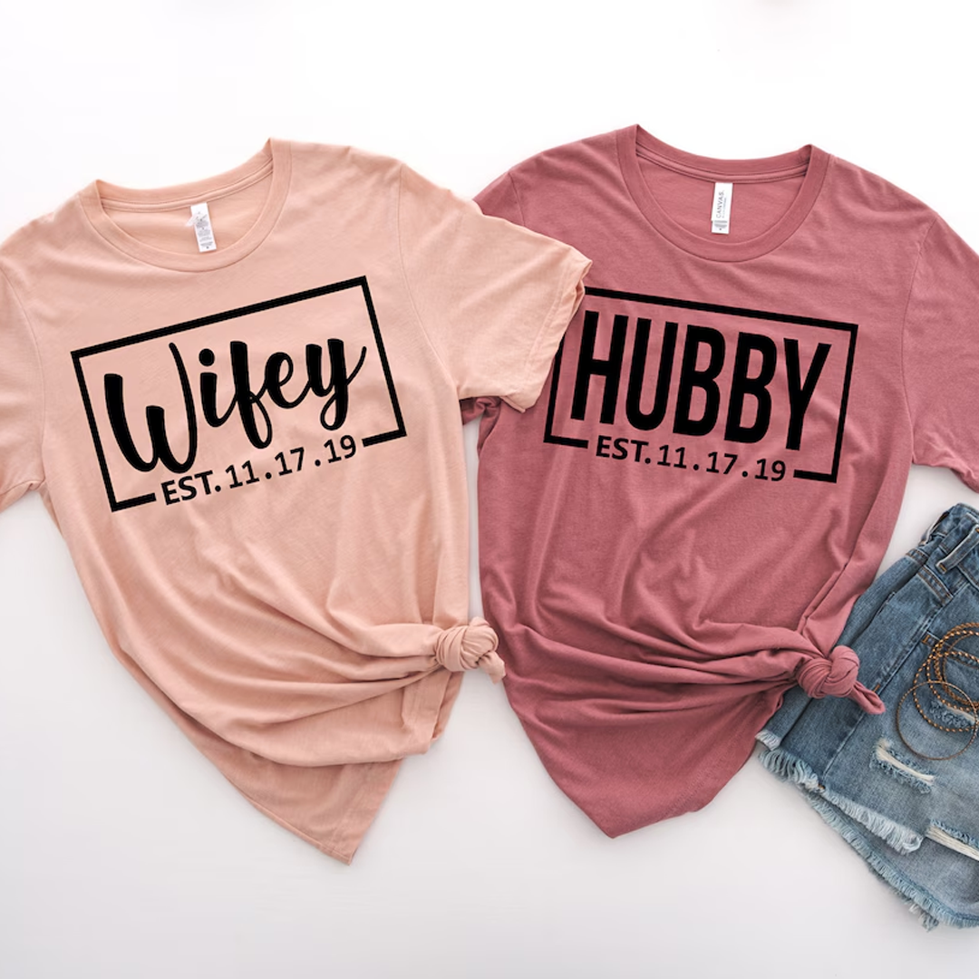 Honeymoon Just Married Bridal Gift Husband And Wife Shirts
