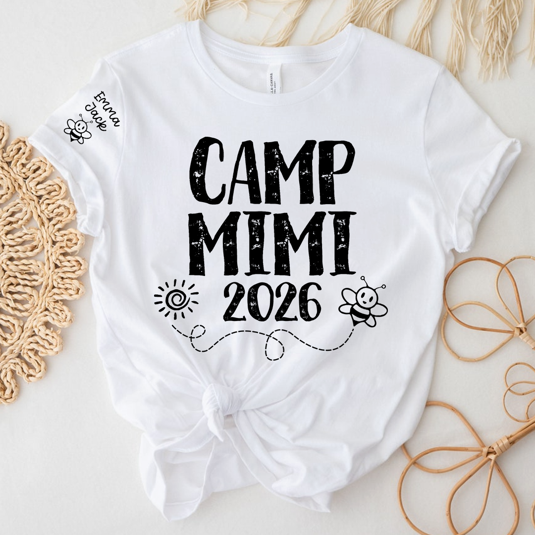 Mimi Camp Graphic Tee Perfect for Grandma’s Summer Camp, For Gift Grandma And Kids