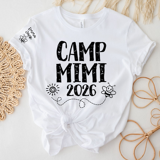 Mimi Camp Graphic Tee Perfect for Grandma’s Summer Camp, For Gift Grandma And Kids