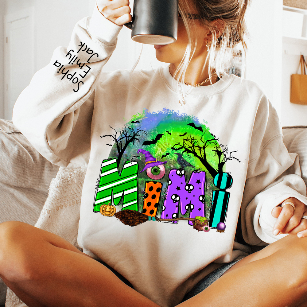 Personalized Halloween Grandma, Trick Or Treat , Custom Mimi And Kids Names