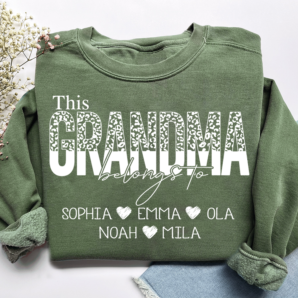 Personalized This Grandma Belong To Sweatshirt, Gifts for Grandma, Custom Grandma And Grandchild Name