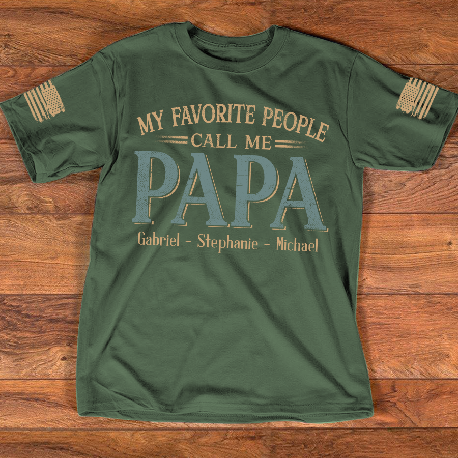 My Favorite People Call Me Papa And Grandkids Father's Day