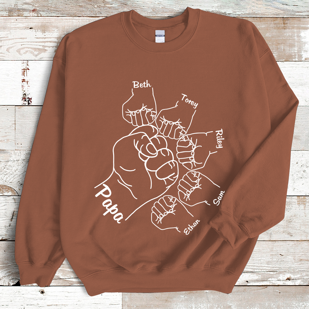 Papa Hands Father's Day Gift Sweatshirt