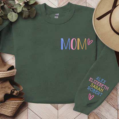 Custom Embroidered Sweatshirt, Christmas Gift for Grandma Mom Godmother Aunt Sister