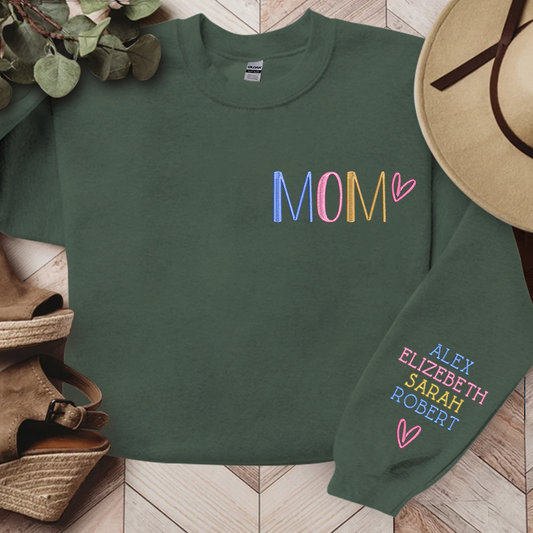 Custom Embroidered Sweatshirt, Christmas Gift for Grandma Mom Godmother Aunt Sister