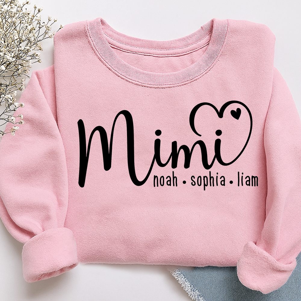 Personalized Mimi Sweatshirt, Custom Name Est. 2025 Grandma Holiday Gift