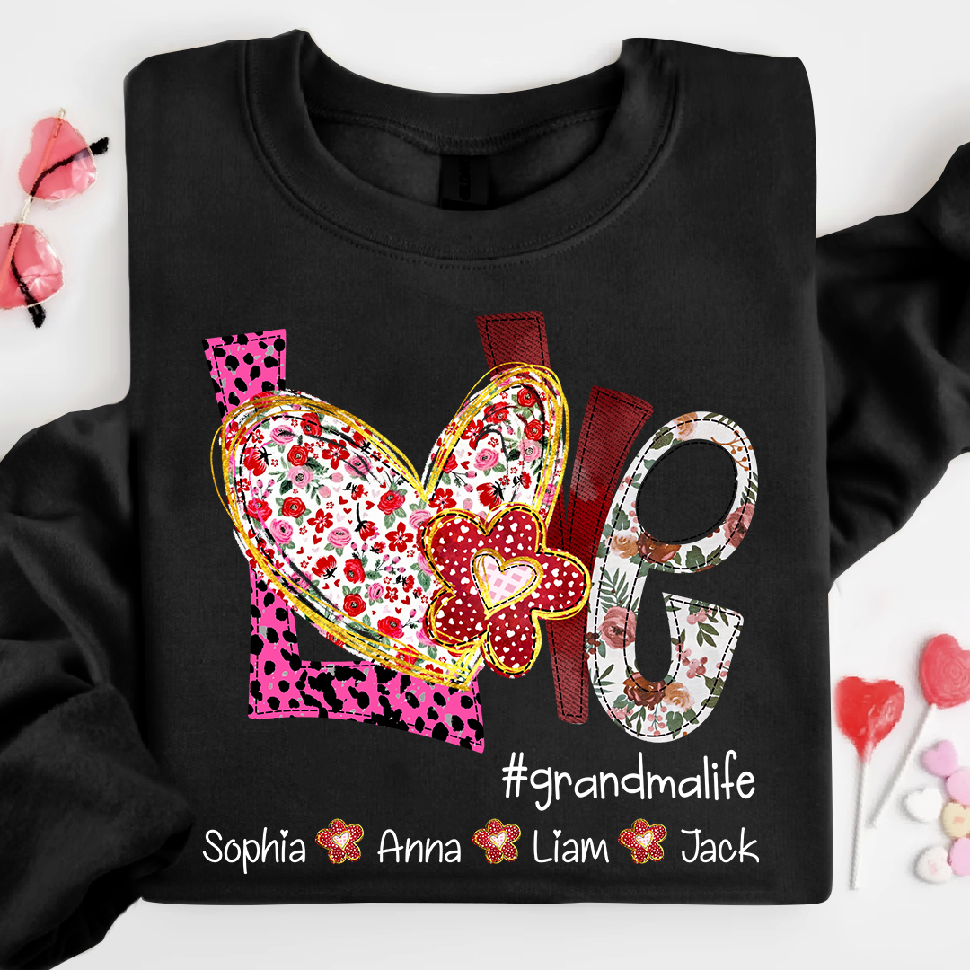 Valentine's Day Love Grandma Life And Kids LTP01