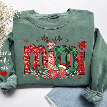 Merry Christmas Grandma Personalized, Custom Nicknames For Mimi And Kids