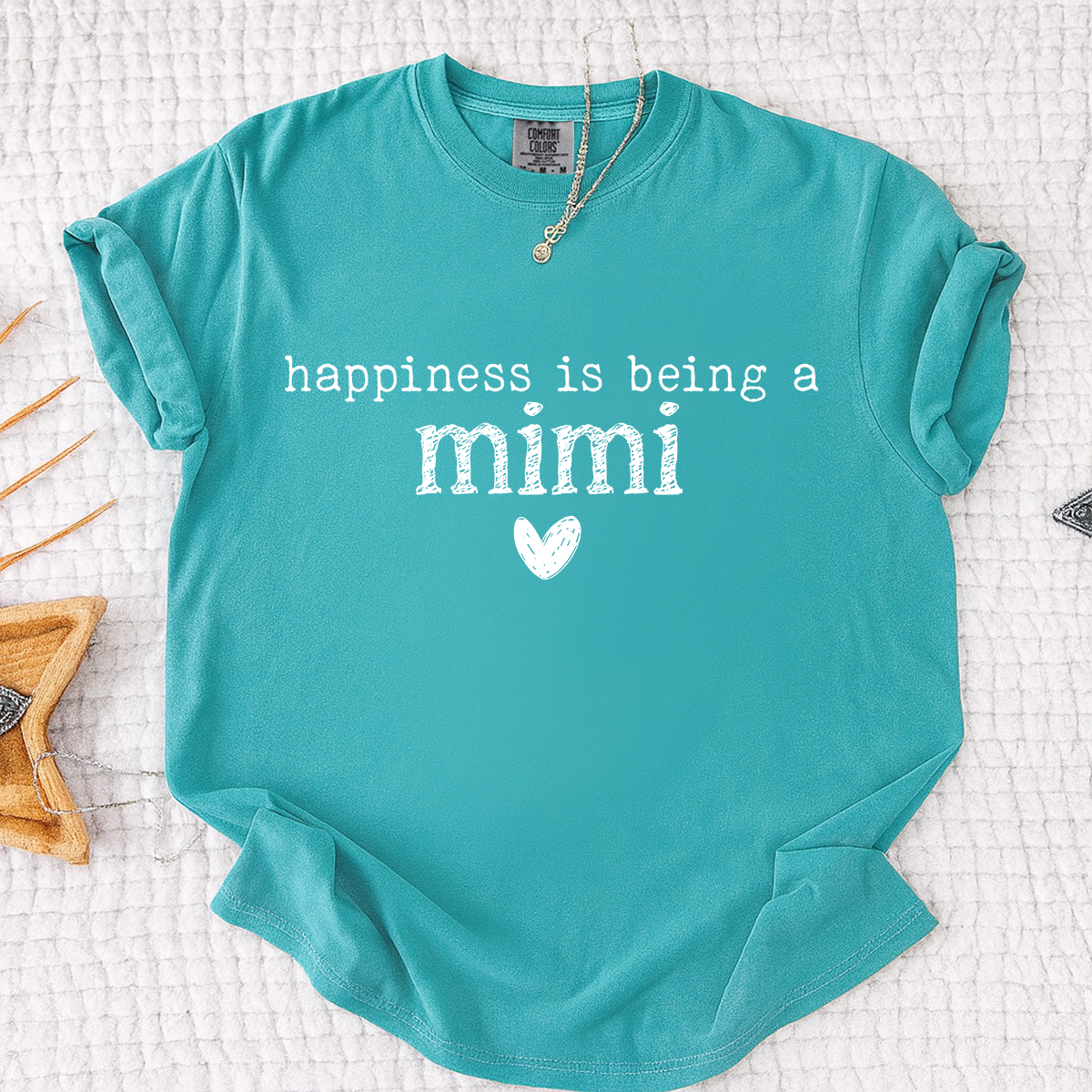 Comfort Colors® Shirt Happiness Is Being A Mimi, Custom Grandma Tee