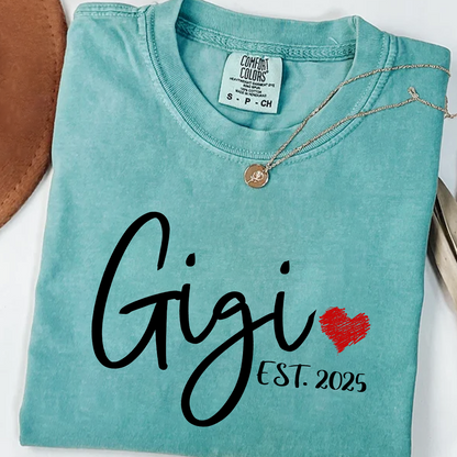 Comfort Colors® Personalized Gigi Est 2025 T-Shirt