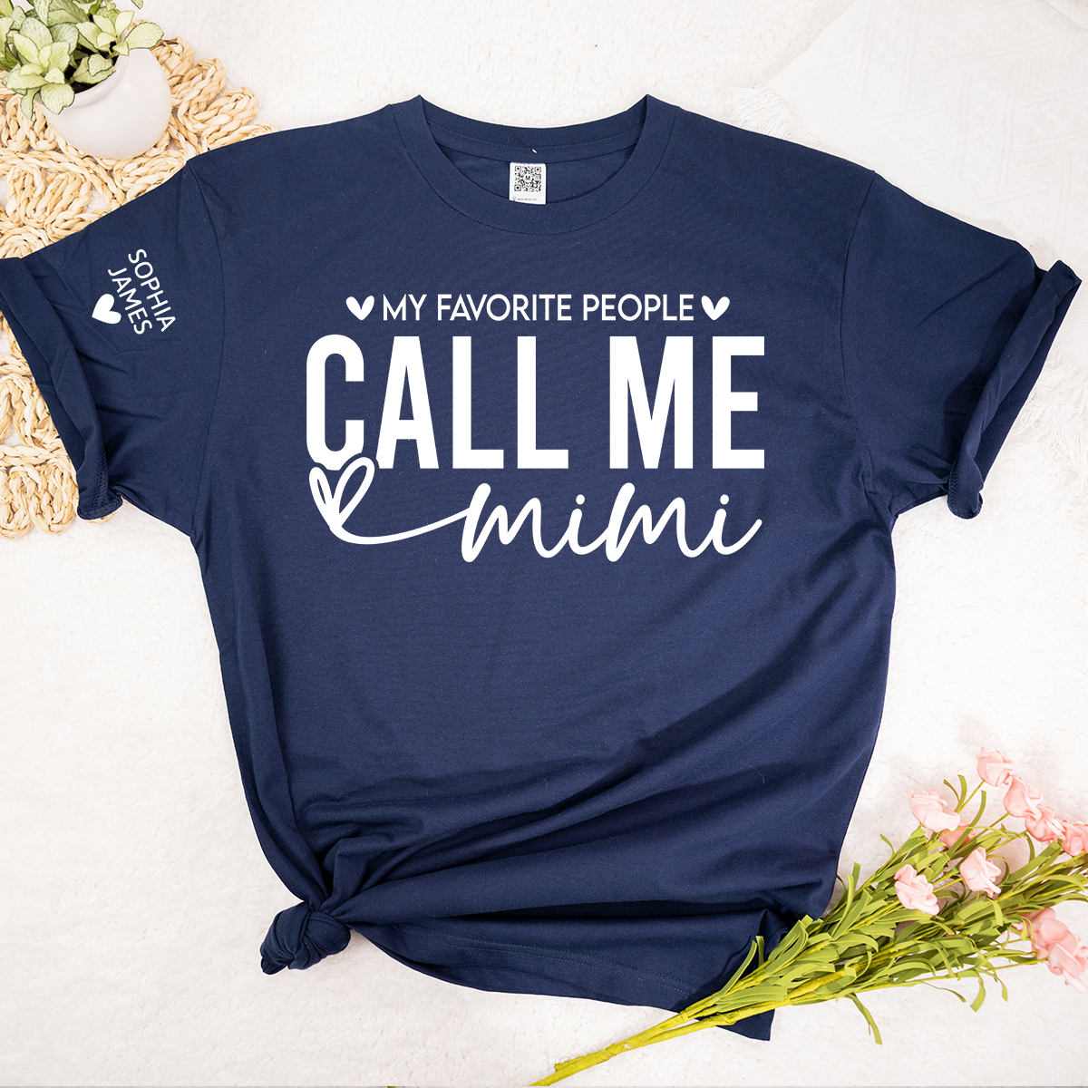 My Favorite People Call Me Mimi Shirt, Personalized Grandma T-Shirt, Custom Mimi Apparel for Women