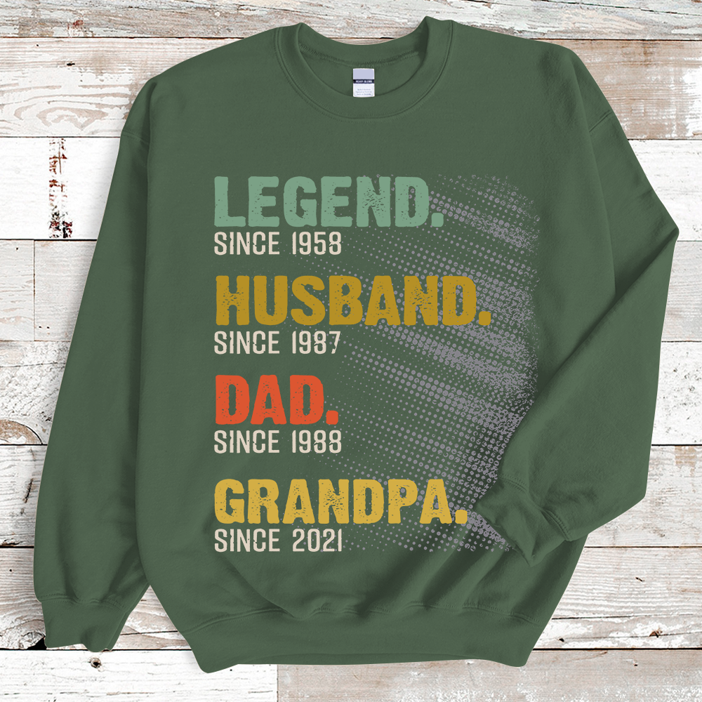 The Legend Grandpa Old Man Personalized Sweatshirt
