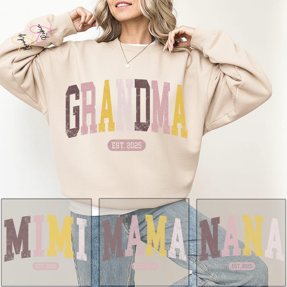 Personalized Grandma Sweater, Custom Color Grandma Gift for Grandma and Kids