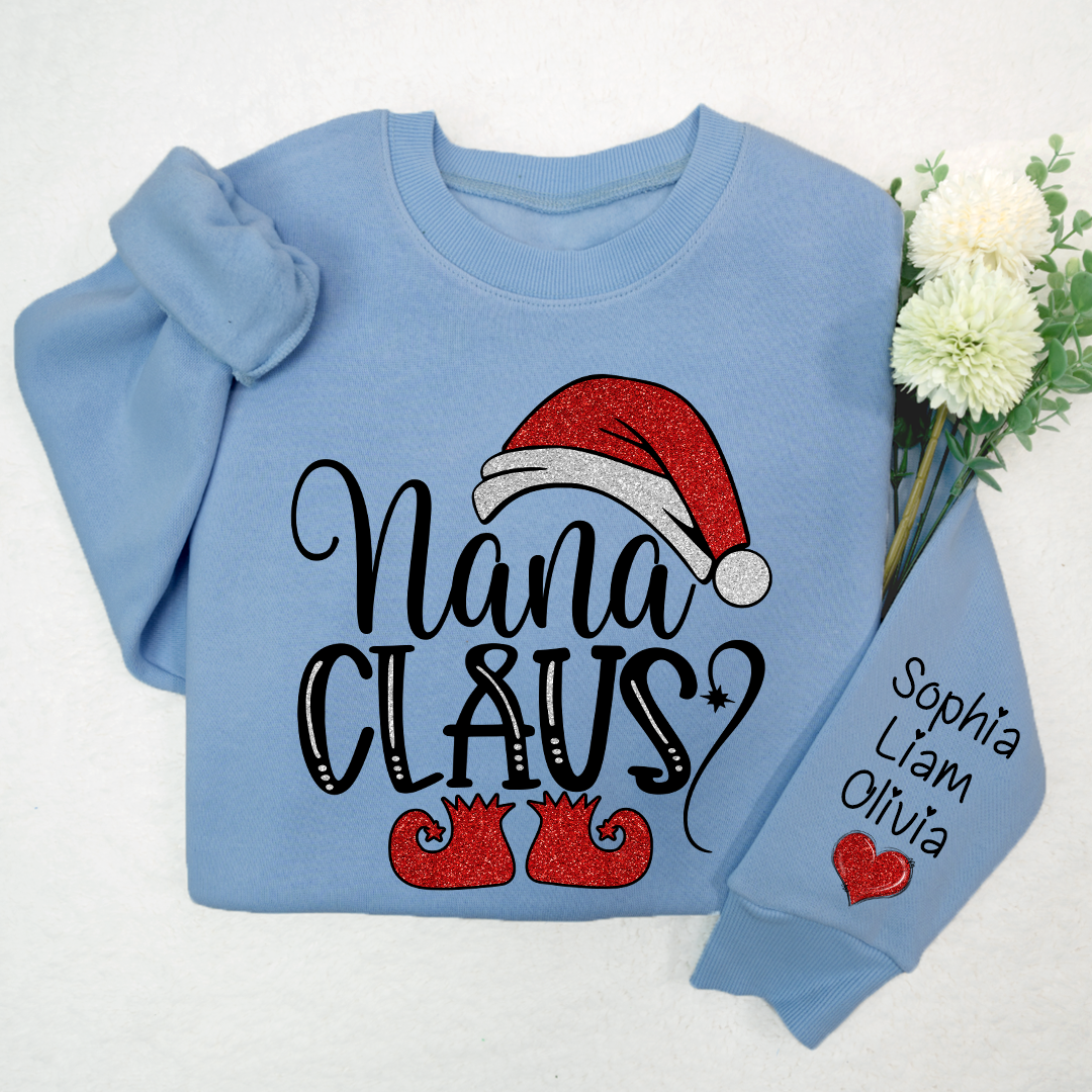 Sparkling Christmas Custom Nana Claus And Kids LTP01