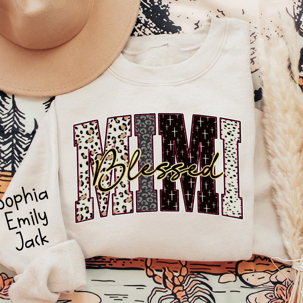 Leopard Bible Bundle, For Gift Grandma, Custom Grandma Name And Kids